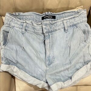 Express Light Blue Denim Shorts
